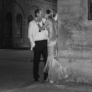 Sherri Hill Gold Beaded Gown